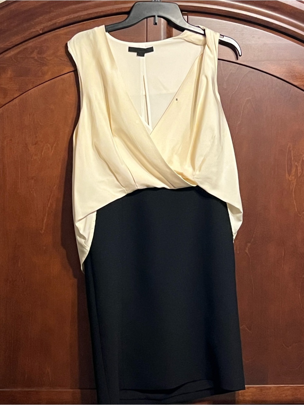 Alexander Wang Cream and Black Draped Dress
